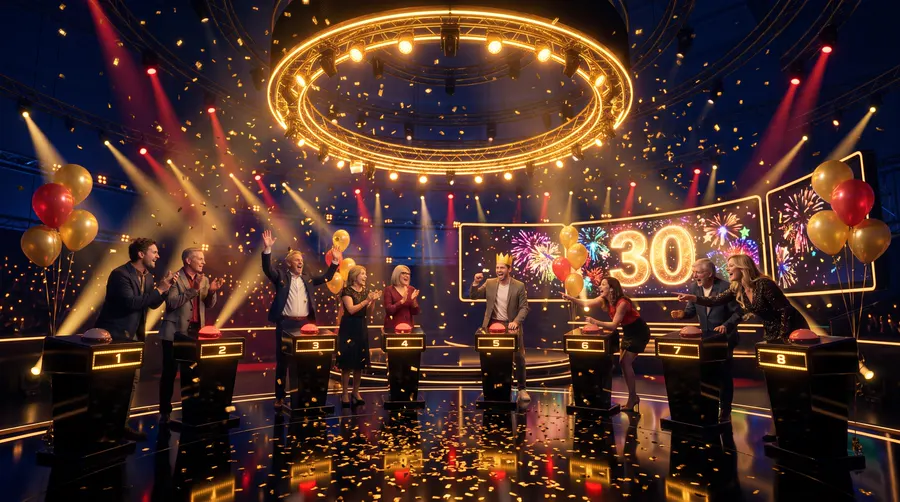 Anniversaire de 30 ans fêté sur le plateau de Quiz Show